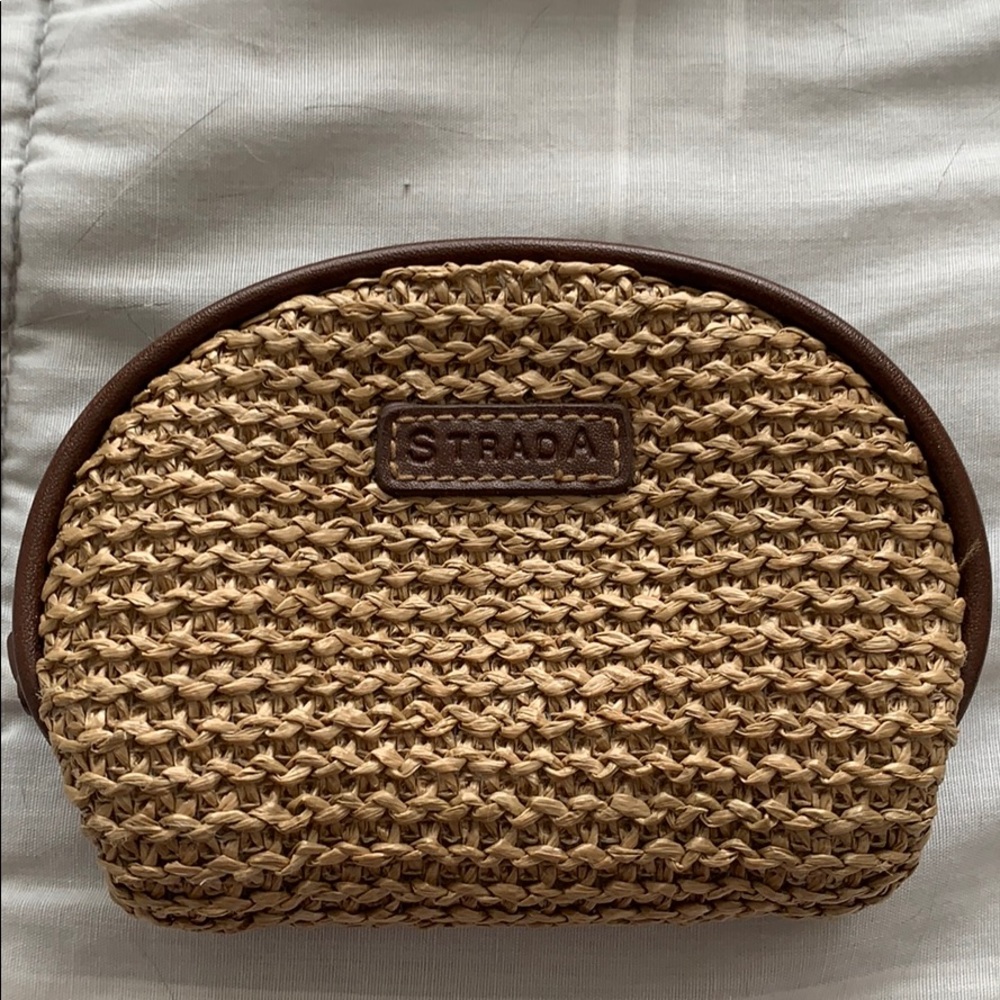 3 for $10 Brown woven Strada zippered change purse